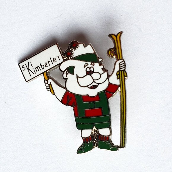 Ski Kimberley Enamel Brooch Lapel Pin - Picture 1 of 2